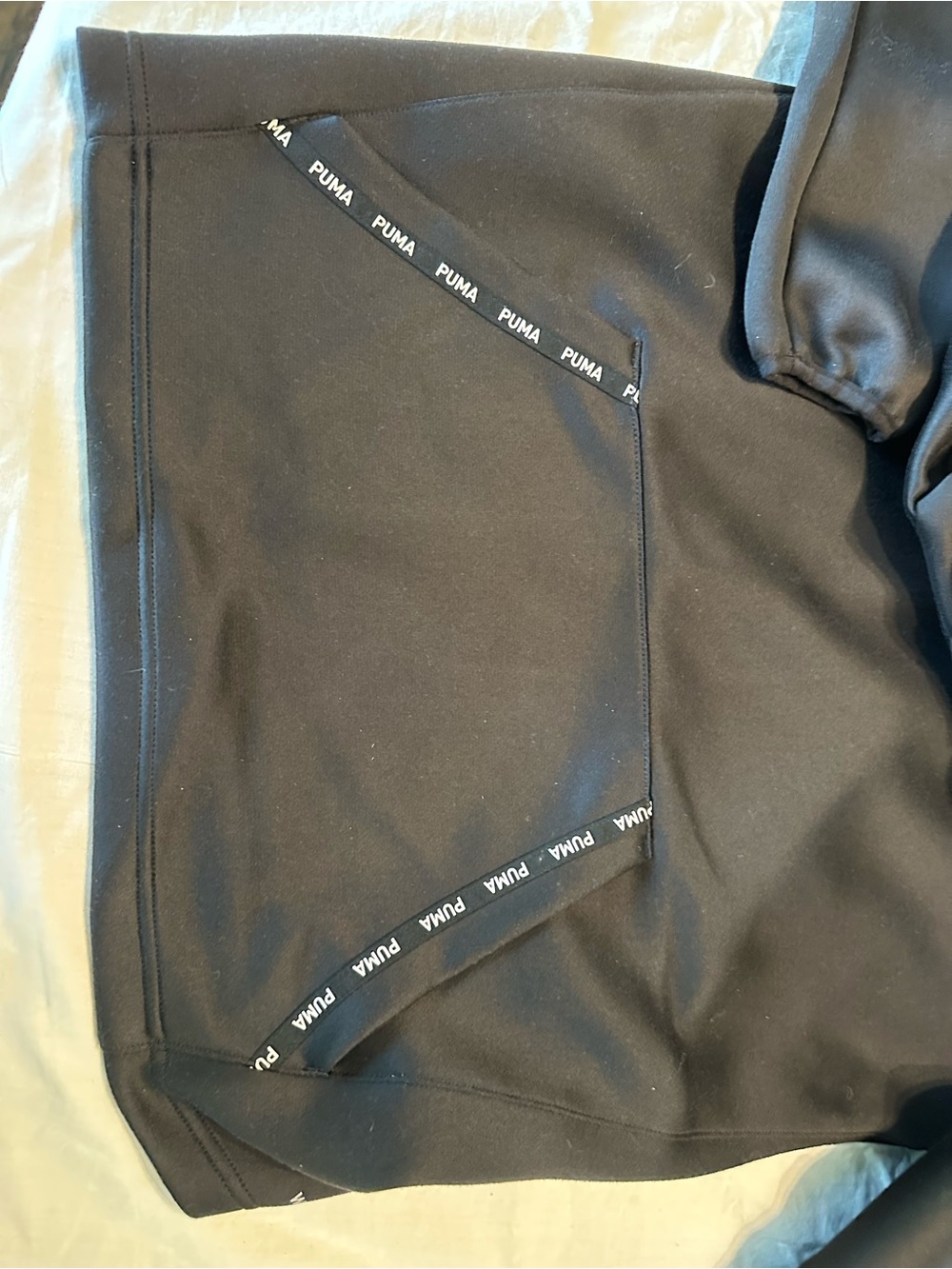Puma Black Hoodie with White Puma Logo - Picture 2 of 4